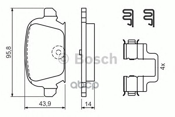 Колодки Тормозные Дисковые | Зад | Bosch арт. 0986424528