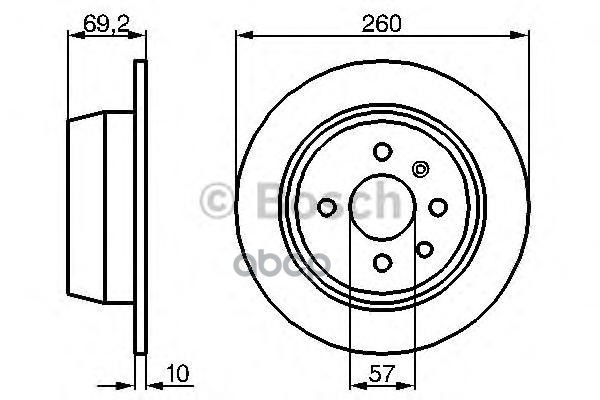 Диск Торм Задний Bosch арт. 0986478086