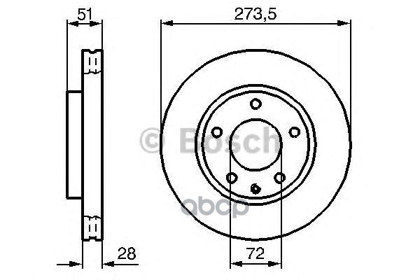 Диск Тормозной Mazda: Mpv Ii  99 -, Xedos 9  93- Bosch арт. 0986479016