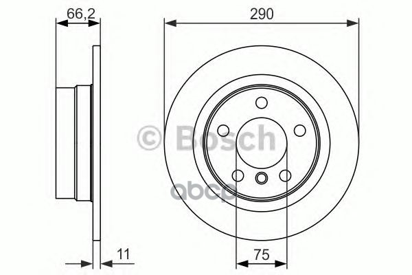 Диск Тормозной | Зад | Bosch арт. 0986479043