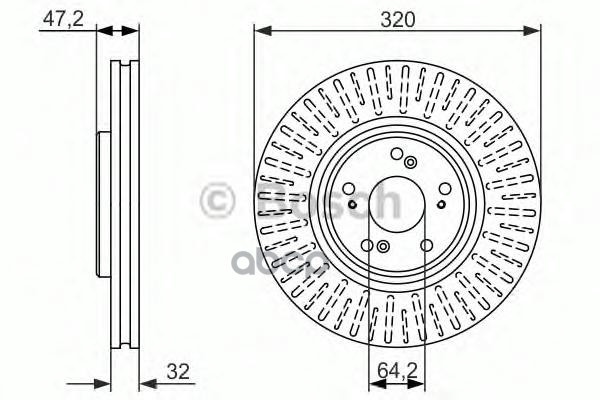 Диск Тормозной | Перед | Bosch арт. 0986479741
