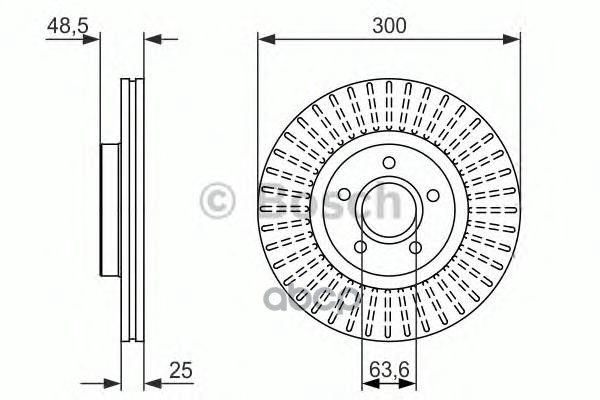 Диск тормозной Bosch арт. 0986479956