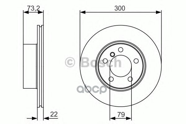 Диск Тормозной Передний Вентилируемый Bosch 0 986 479 A18 Bosch арт. 0 986 479 A18