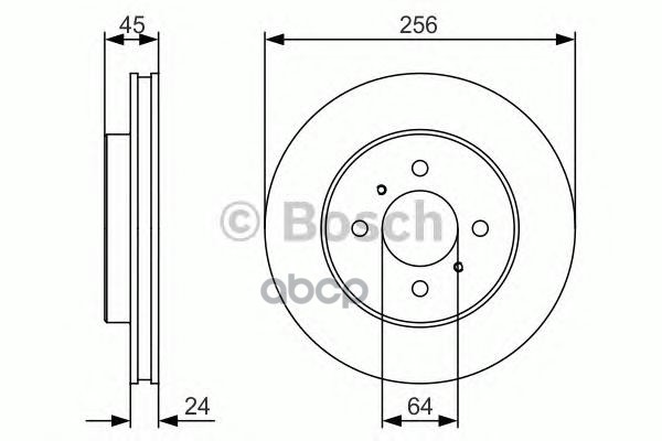Диск Тормозной Передн, Mitsubishi: Lancer 00- Bosch арт. 0986479R18