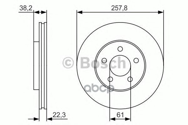 Диск Тормозной Передн, Chrysler Neon Bosch арт. 0986479R56