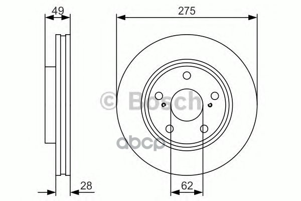 Диск тормозной Bosch арт. 0986479R58
