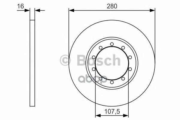 Диск тормозной задний 0986479R92 Bosch арт. 0986479R92