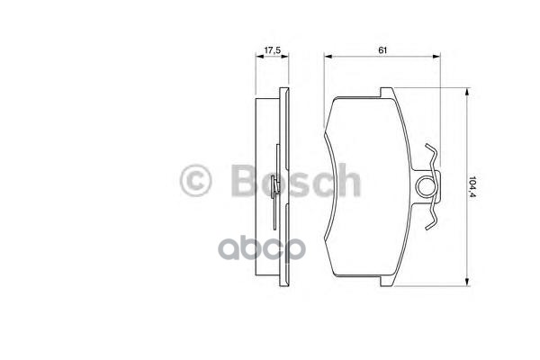 Колодки Тормозные Дисковые Перед Bosch арт. 0986491700