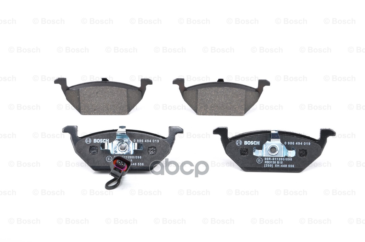 Колодки передние VW GOLF IV, SKODA FABIA I 0986494019 Bosch арт. 0986494019