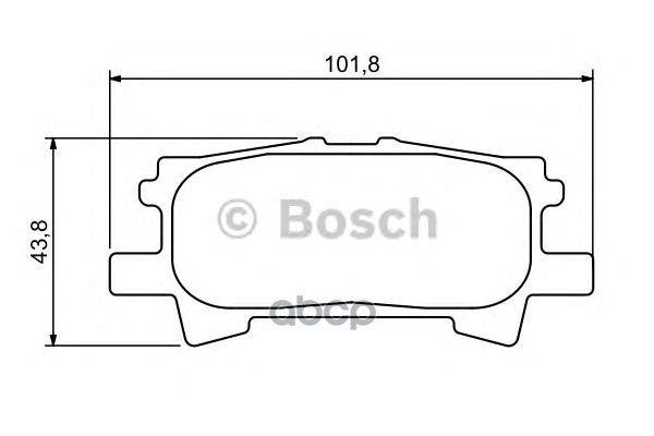 Колодки Тормозные Дисковые Задн Lexus: Rx (Mhu3_, Gsu3_, Mcu3_) 300/350/350 Awd/400H/400H Awd 03-08 Bosch арт. 0986494224