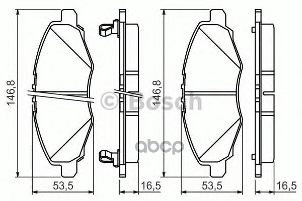 Колодки Тормозные Дисковые | Перед | Bosch арт. 0986494326
