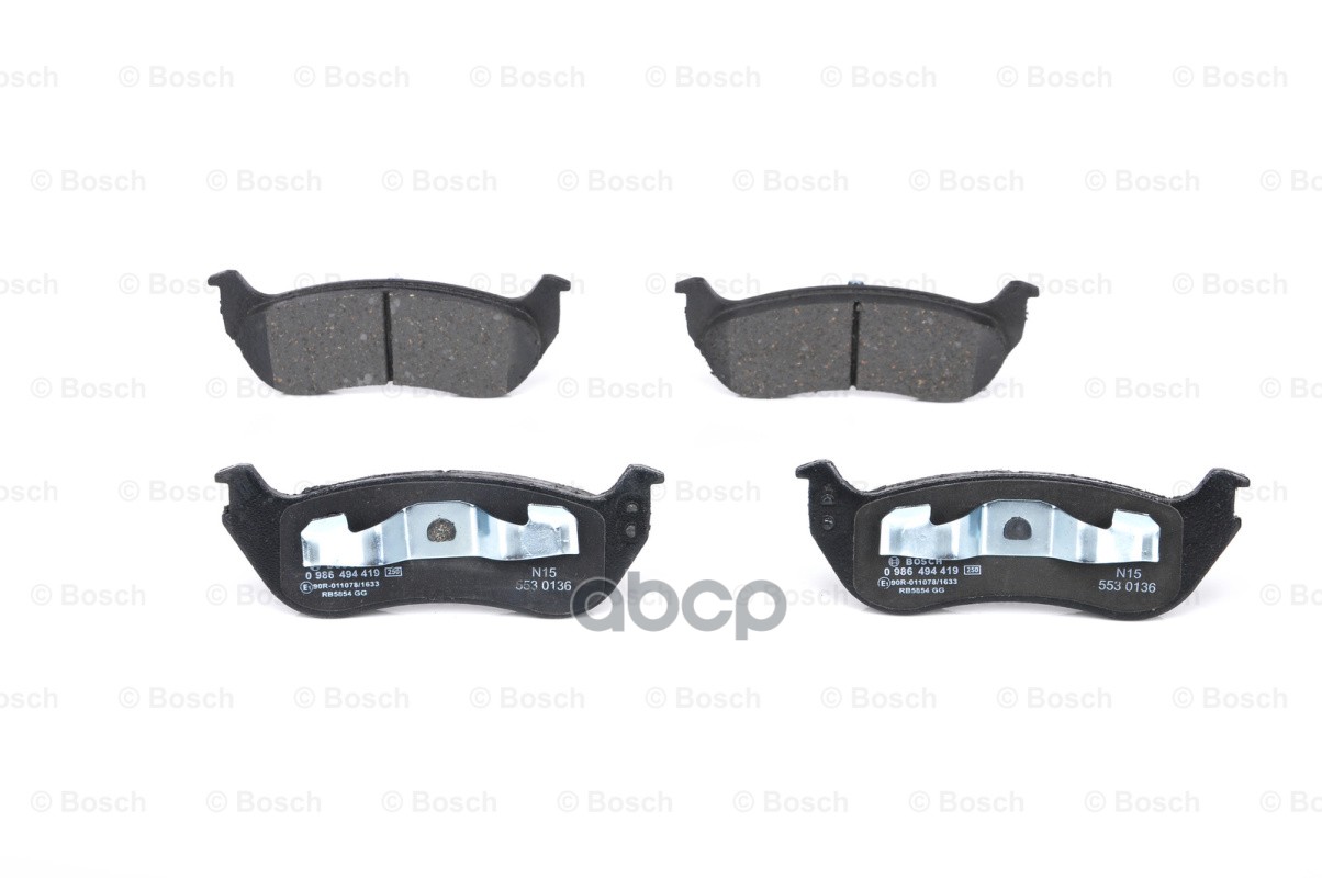 Колодки Тормозные Дисковые Задн Jeep: Cherokee (Kj) 2.4 4Wd/2.4 Laredo/2.5 Crd 4Wd/2.8 Crd 4Wd/3.7 4Wd/3.7 Laredo 01-08 Bosch...
