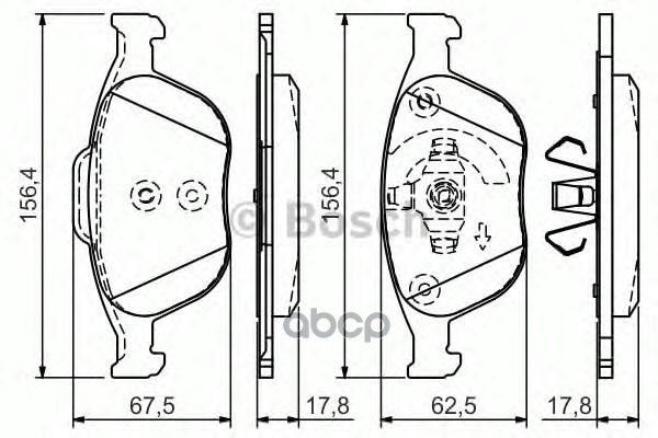 Колодки торм диск к-т Bosch арт. 0986495066