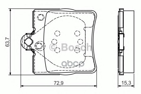 Колодки Торм Диск К-Т Bosch арт. 0986495080