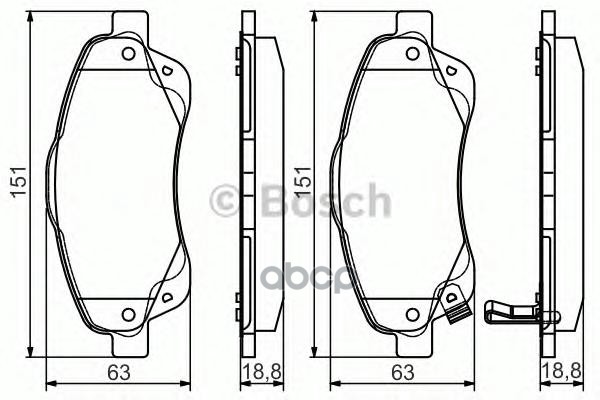 Колодки тормозные дисковые перед Bosch арт. 0986495083