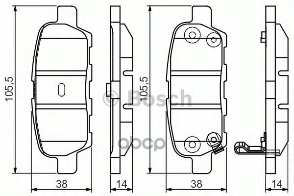 Колодки тормозные дисковые зад Bosch арт. 0986495089