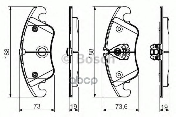 Колодки тормозные дисковые перед Bosch арт. 0986495110