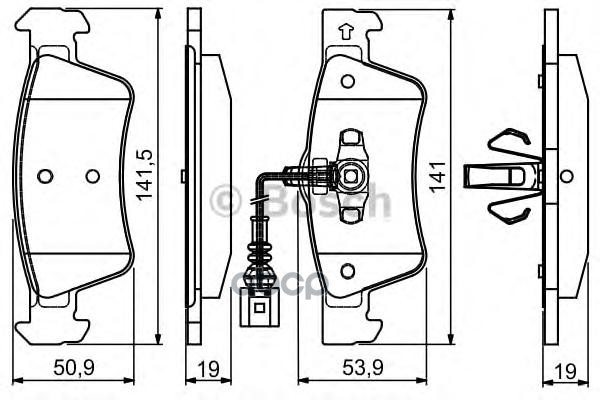 Колодки Торм Диск К-Т Bosch арт. 0986495115