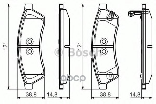 Колодки Торм Диск К-Т Задние Bosch арт. 0986495168