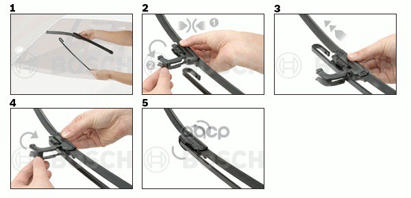 Стеклоочистиели Aerotwin к-т Daewoo Matiz  Honda Jazz  Toyota Yaris  VW Fox Bosch арт. 3397007503