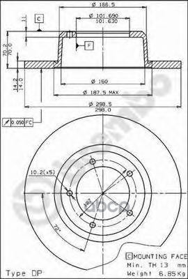 Диск Тормозной Uv Coated | Перед/Зад | Brembo арт. 08534711