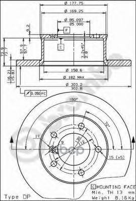 Диск Тормозной Standard | Перед | Brembo арт. 08544410