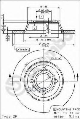 Диск Тормозной Standard | Перед | Brembo арт. 08570910