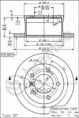 Диск Тормозной Задн Mercedes-Benz: Sprinter 2-T C Бортовой Платформой 95-06, Sprinter 2-T Автобус 95-06, Sprinter 2-T Фургон ...