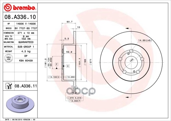 Диск Тормозной Задн , Toyota: Avensis 1.6 Vvt-I/1.8 Vvt-I/1.9 D/2.0 D-4D/2.0 Td/2.0 Vvt-I 97-03, Avensis Liftback 1.6 Vvt-I/1...