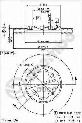 Диск Тормозной Передн Honda: Accord Iv 90-93, Accord Iv Купе 92-93, Accord V 93-96, Accord V Aerodeck 93-98, Accord Vi 96-98,...