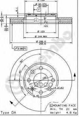 Диск Тормозной Uv Coated | Перед | Brembo арт. 09762811