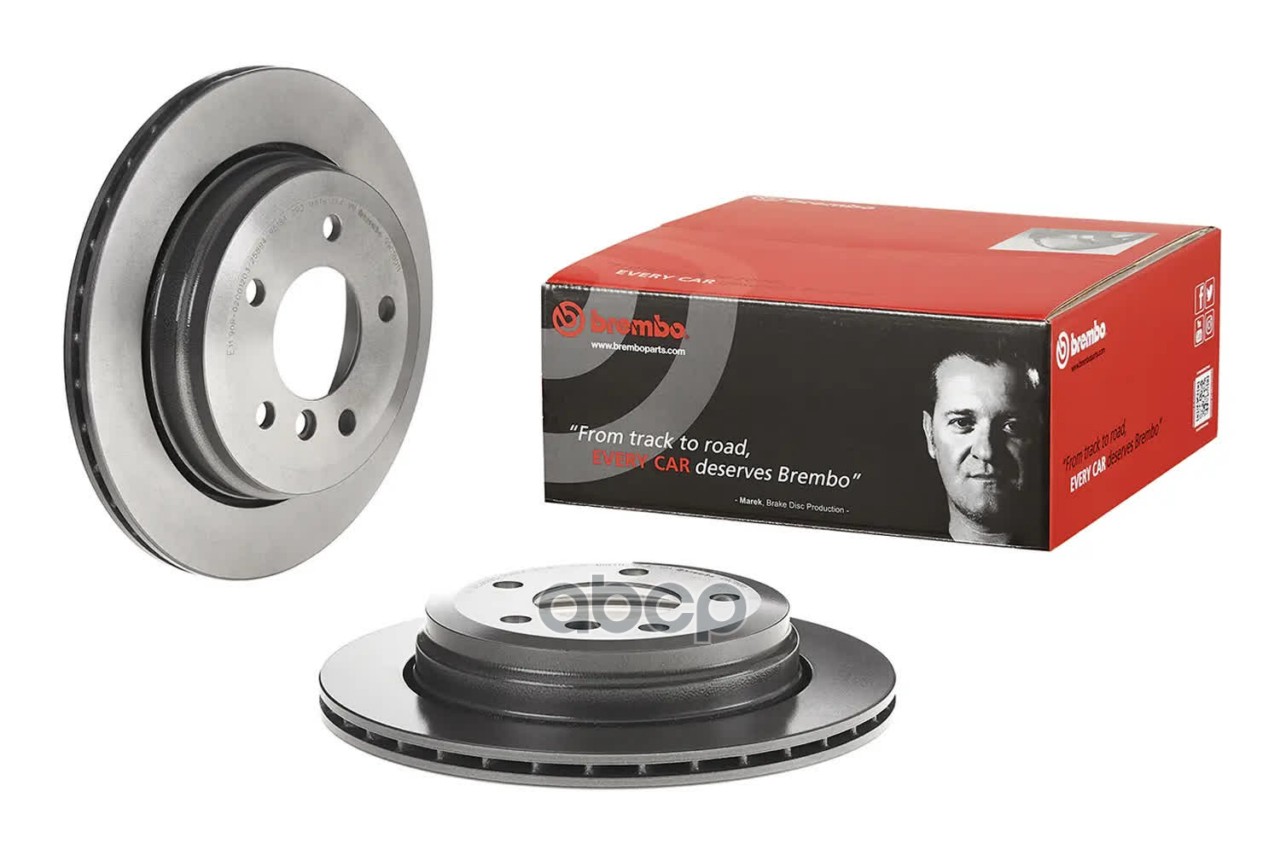 Диск тормозной задн. с УФ покрытием BMW 3 (E46) 02/98-04/05 / BMW 3 Touring (E46) 10/99-05/05 Brembo арт. 09.c180.11