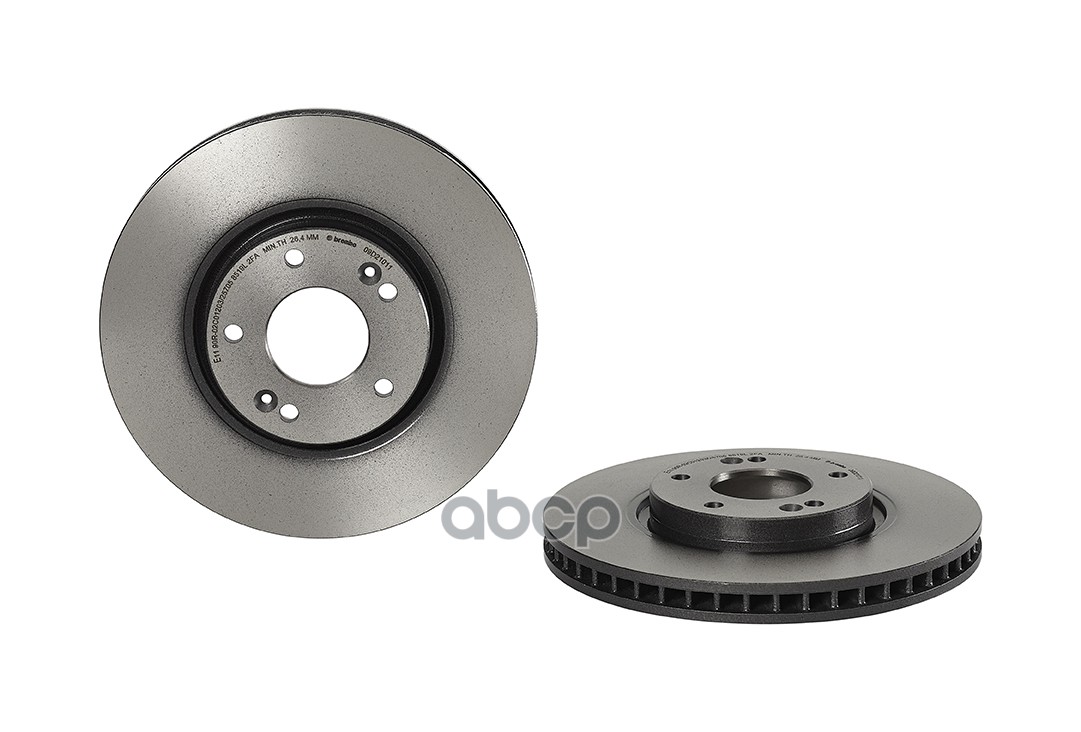 Диск тормозной передн. с УФ покрытием HYUNDAI i30 (GD) 06/11-> / HYUNDAI i30 Coupe 05/13-> / HYUNDAI Brembo арт. 09.d210.11