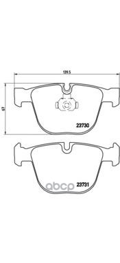 Колодки тормозные (Сзади) BMW 1-Series 07-13 / 5-Series 03-10 / 6-Series 03-10 / X5 06-18 Brembo арт. P 06 026
