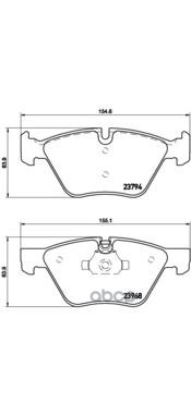 Колодки тормозные дисковые передн. BMW 3 SERIES (E90) 10/04-09/12 Brembo арт. p06036