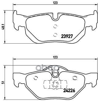 Колодки Тормозные Дисковые Задние Bmw (Brilliance) 3 Series (E90) 10/04-09/12 / Bmw (Brilliance) 3 Series (F30, F35) 07/12-> ...