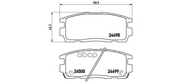 Колодки тормозные дисковые задн. CHEVROLET (SGM) CAPTIVA Closed Off-Road Vehicle 08/07-> / CHEVROLET Brembo арт. p10004