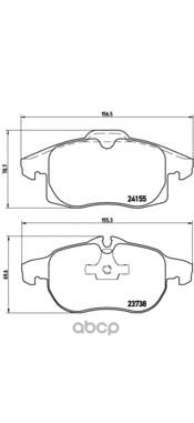 Колодки тормозные дисковые передн. CHEVROLET VECTRA 01/05-> / CHEVROLET VECTRA 03/96-11/06 / OPEL S Brembo арт. p10011