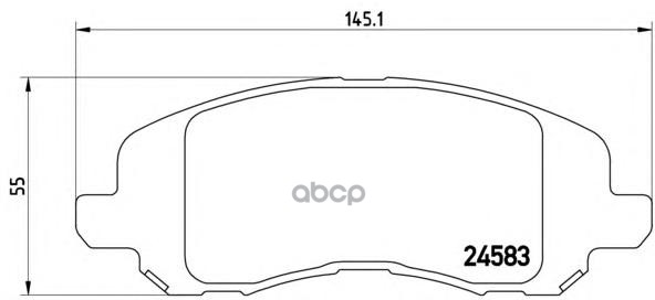 Колодки тормозные дисковые перед Brembo арт. P18001