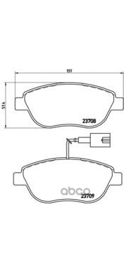 Колодки тормозные дисковые передн. ABARTH 500 / 595 / 695 (312_) 01/08-> / ABARTH 500C / 595C / 695 Brembo арт. p23087