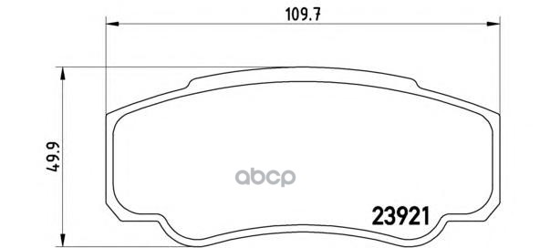 Колодки тормозные дисковые задн. CITROEN JUMPER Box (230L) 02/94-04/02 / CITROEN JUMPER Box (244) 04 Brembo арт. p23093