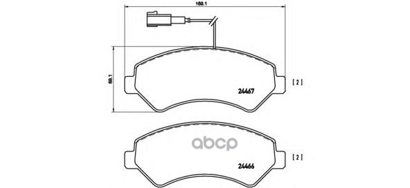Колодки Тормозные Дисковые Fiat: Ducato 100 Multijet 2,2 D/110 Multijet 2,3 D/115 Multijet 2,0 D/120 Multijet 2,3 D/130 Multi...