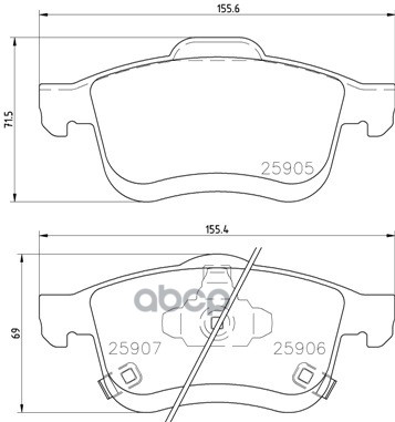 Колодки Тормозные Дисковые Передние Fiat 500L (199) 09/12-> | Перед | Brembo арт. P23167