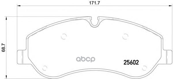 Колодки тормозные дисковые передн. FORD TOURNEO CUSTOM Bus 04/12-> / FORD TRANSIT Box 08/13-> / FOR Brembo арт. p24152