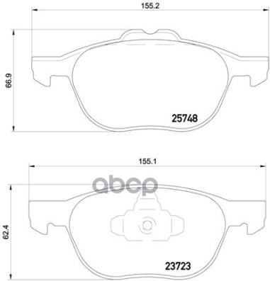 Колодки тормозные дисковые передн. FORD KUGA II (DM2) 05/12-> / FORD KUGA II Van 05/12-> / FORD TOU Brembo арт. p24158
