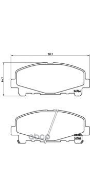 Колодки тормозные дисковые передн. ACURA TLX 07/14-> / HONDA ACCORD IX Saloon (CR) 09/12-> / HONDA Brembo арт. p28043