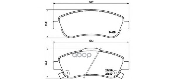 Колодки тормозные дисковые перед Brembo арт. P28045