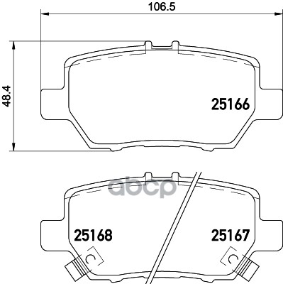 Колодки Тормозные Дисковые Задн, Honda: Legend Iv 06- Brembo арт. P28078