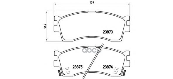 Колодки тормозные дисковые передние KIA CARENS I (FC) 09/98-10/02 / KIA CERATO Saloon (FB) 06/00-12/ Brembo арт. P30016
