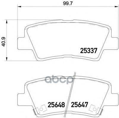 Колодки Тормозные Дисковые Зад Kia Opirus 3.8I V6 06 Brembo арт. P30054
